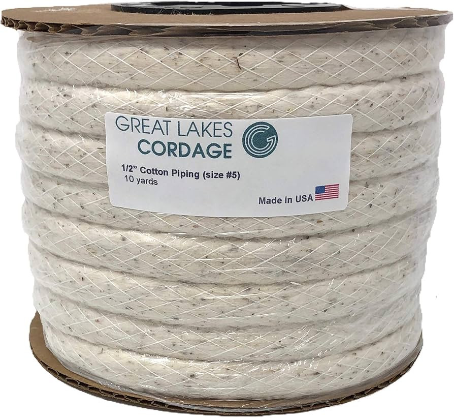 1/2" Cotton Piping Cord, Size 5 (10 yds) | Amazon (US)