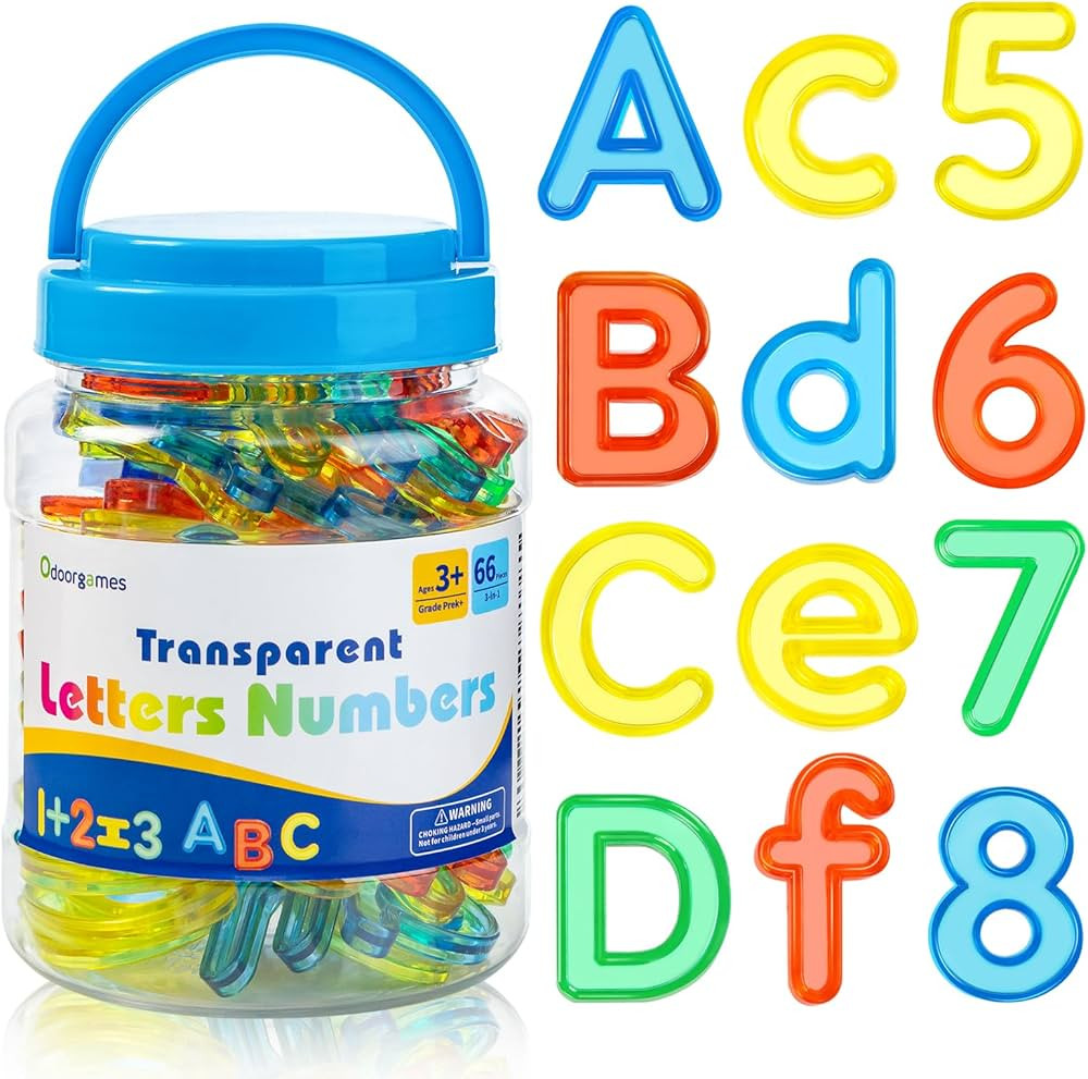 66 Pcs Translucent Letters and Numbers – Light Table Toys, Manipulatives and Accessories for En... | Amazon (US)