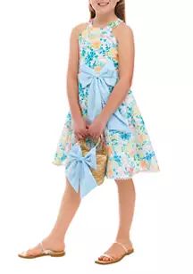 Girls 7-16 Sleeveless Floral Dress with Bag | Belk