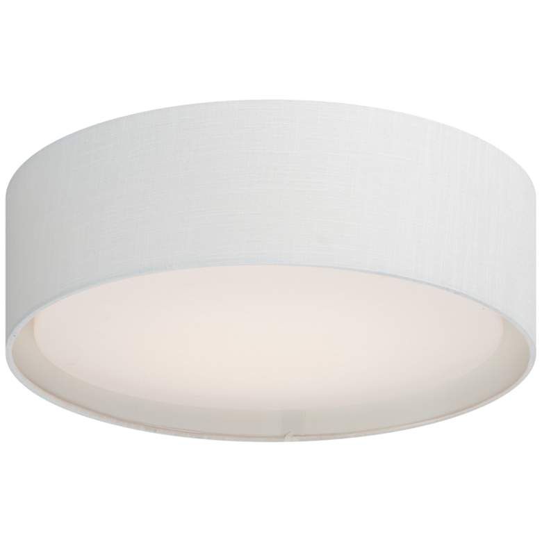 Maxim Prime 16" Wide White Linen Drum LED Ceiling Light - #73W45 | Lamps Plus | Lamps Plus