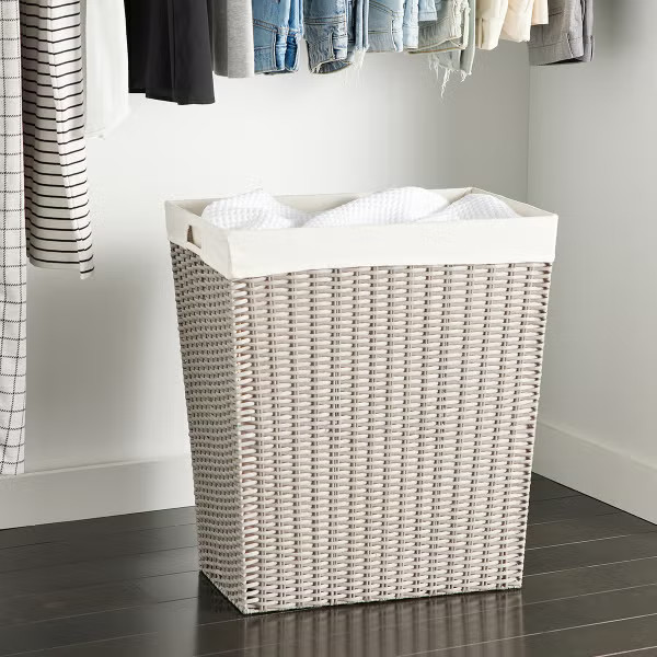 The Container Store Montauk Rectangular Hamper | The Container Store