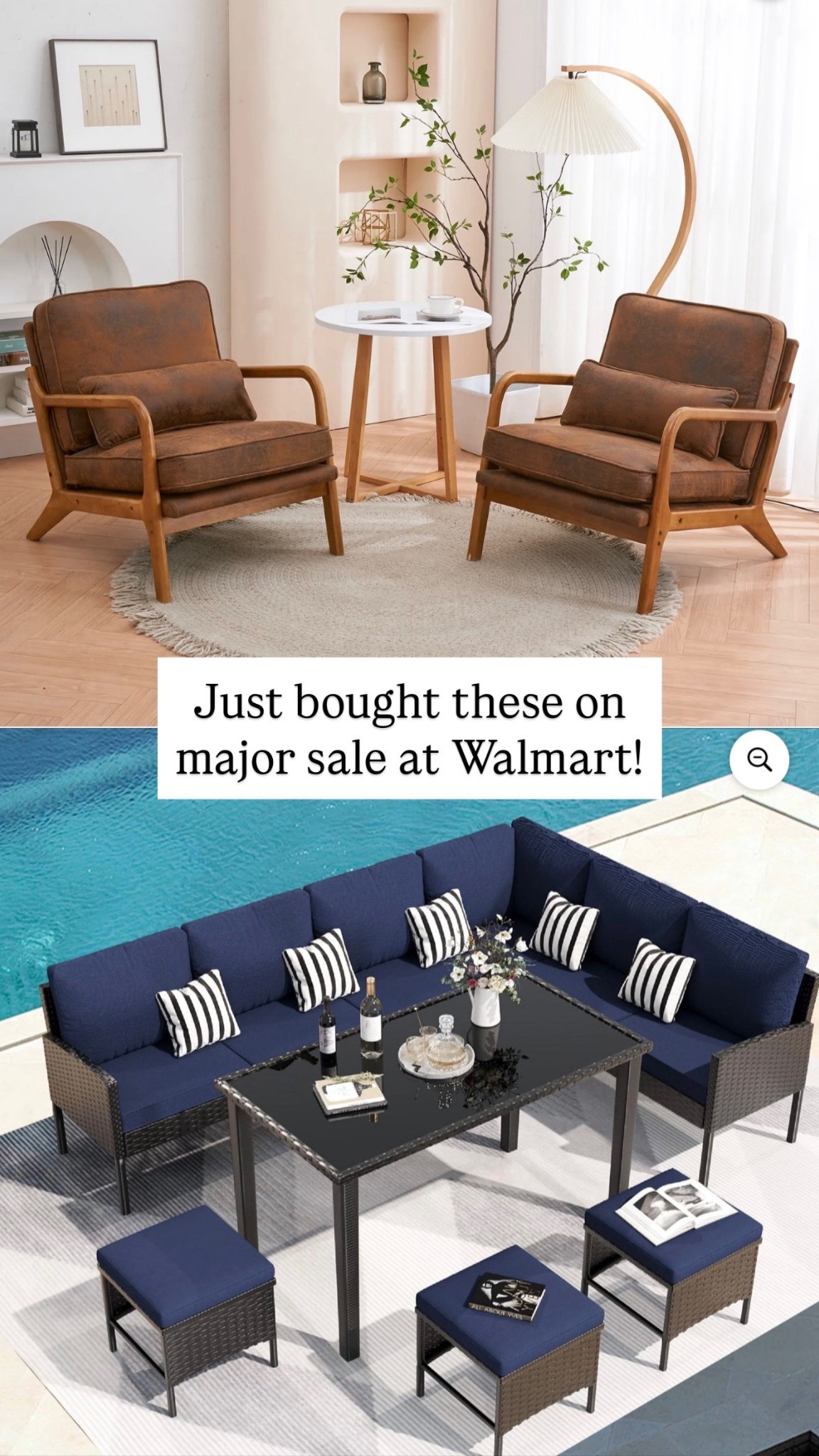 I bought 2 of the chairs for our landing outside our bedroom and then I bought 2 of the outdoor furniture sets. I don’t know if it was a mistake on the price or if they’re not making them anymore, but I figured it’s worth a try at this price!!

#LTKdayinmylife #LTKSaleAlert #LTKHome