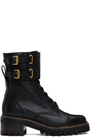 Black Mallory Boots | SSENSE