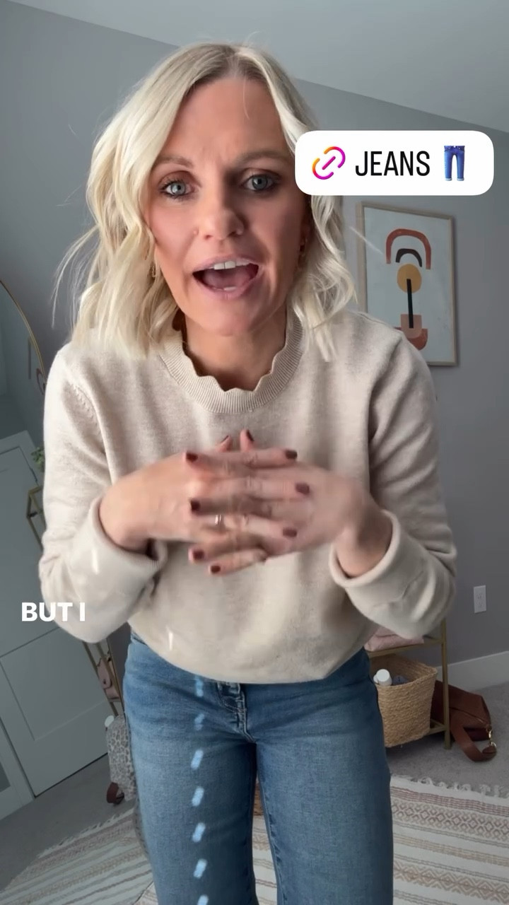 I love the style of these American Eagle jeans, but the sizing has changed since I last shopped there so make sure you go down a size! 

#LTKSeasonal #LTKOver40 #LTKPetite