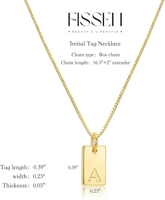 Initial Necklaces for Women 14K Gold Plated Letter Necklace Dainty Gold Name Necklace Personalize... | Amazon (US)