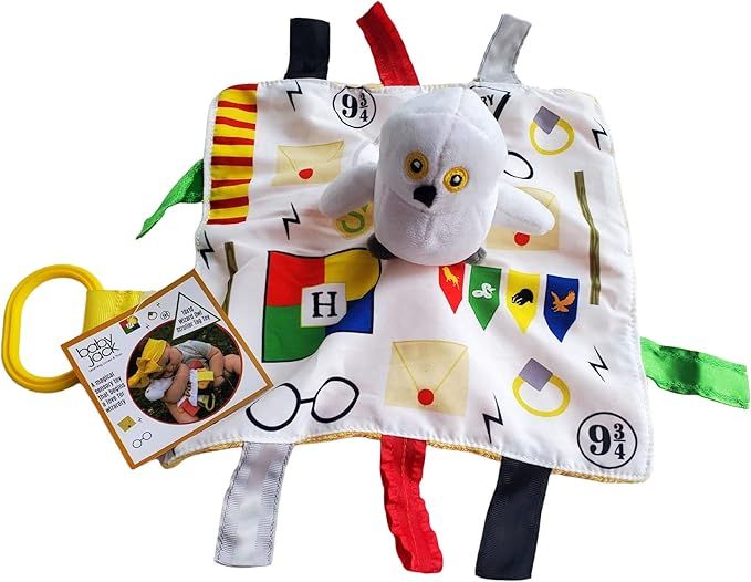 Baby Wizard Lovey Magical Snow Owl Tag Blanket Stroller Toy 10"x 10" | Amazon (US)