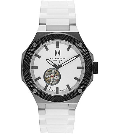 MVMT Men's Raptor Automatic White Silicone Strap 64mm Watch - White | Dillard's