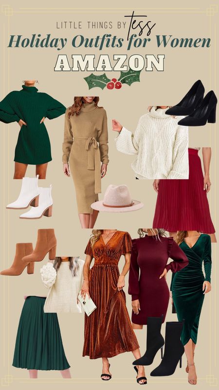 Holiday outfit options for women - thanksgiving and Christmas! Perfect for family photos 