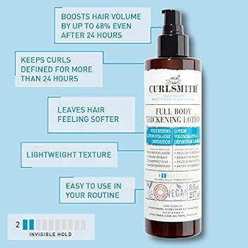 Curlsmith - Full Body Thickening Lotion - Instant Volume for All Hair and Curl Types, Vegan (237m... | Amazon (US)