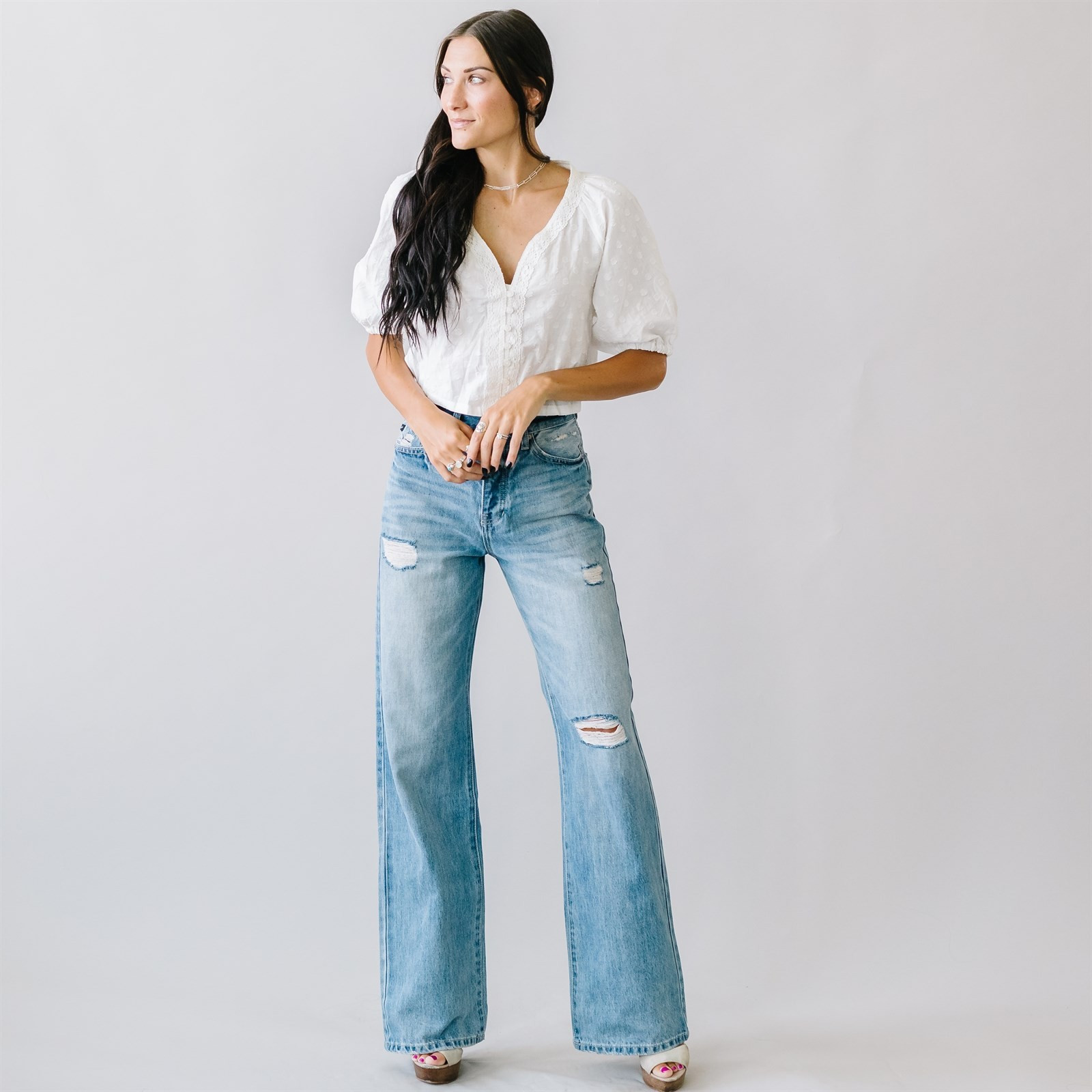 Just Friends Kancan Denim Flares | Jane