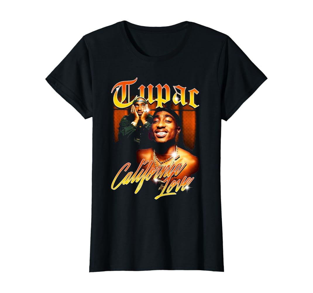 Official Tupac Love Vintage California T-Shirt, Black | Amazon (US)