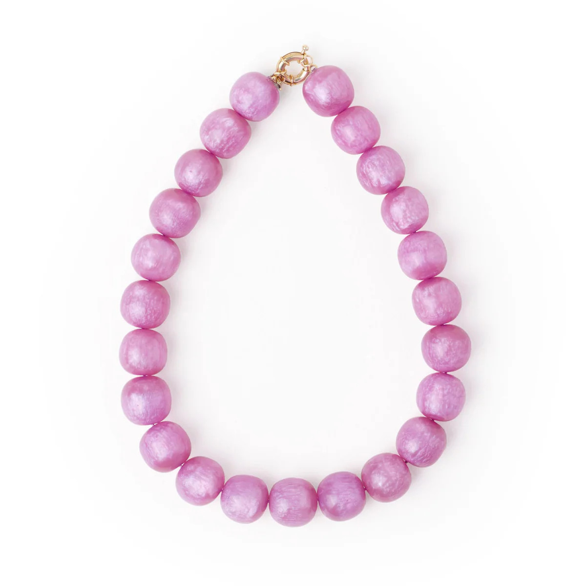 Iris Large Resin Bead Necklace Purple | INK+ALLOY