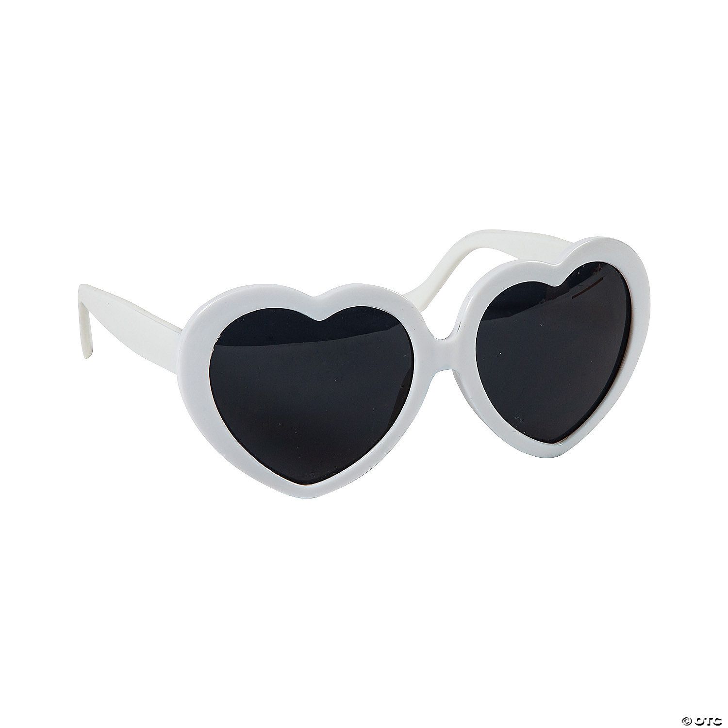 Adults White Heart-Shaped Sunglasses - 12 Pc. | Oriental Trading Company