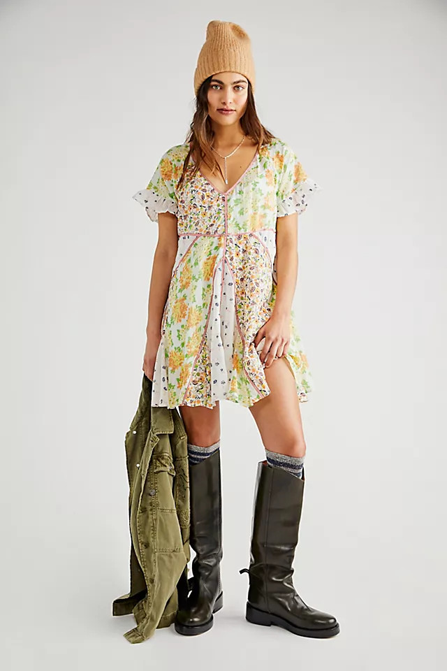 Wildflower Patchwork Mini Dress | Free People (Global - UK&FR Excluded)