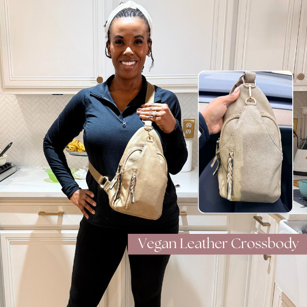 This vegan leather sling bag is stylish, hands-free, and perfect for busy days on the go. 

 #LTKmomlife #LTKvlog #LTKSaleAlert