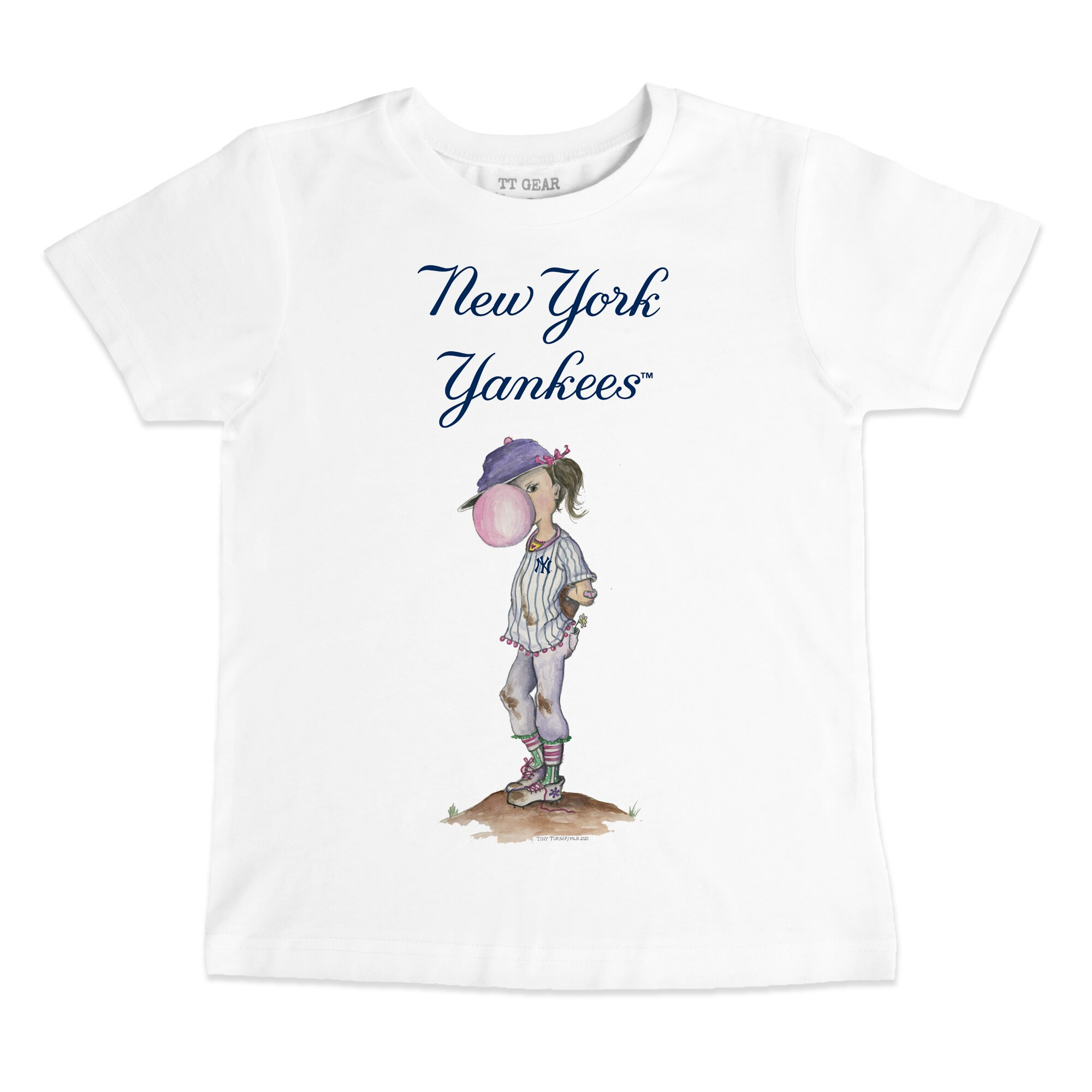 New York Yankees Tiny Turnip Infant Bubbles T-Shirt - White | Fanatics