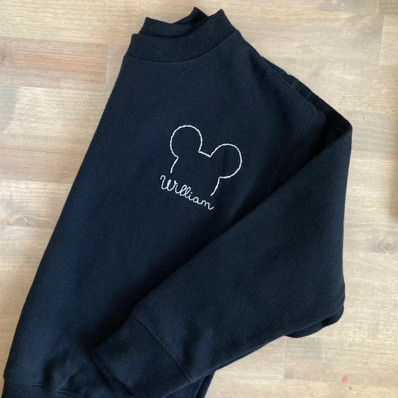 Toddler Custom Embroidered Minnie  Mickey Crewneck Sweatshirt | Etsy | Etsy (US)