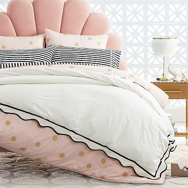 The Emily & Meritt Scallop Duvet Cover & Sham | Pottery Barn Teen