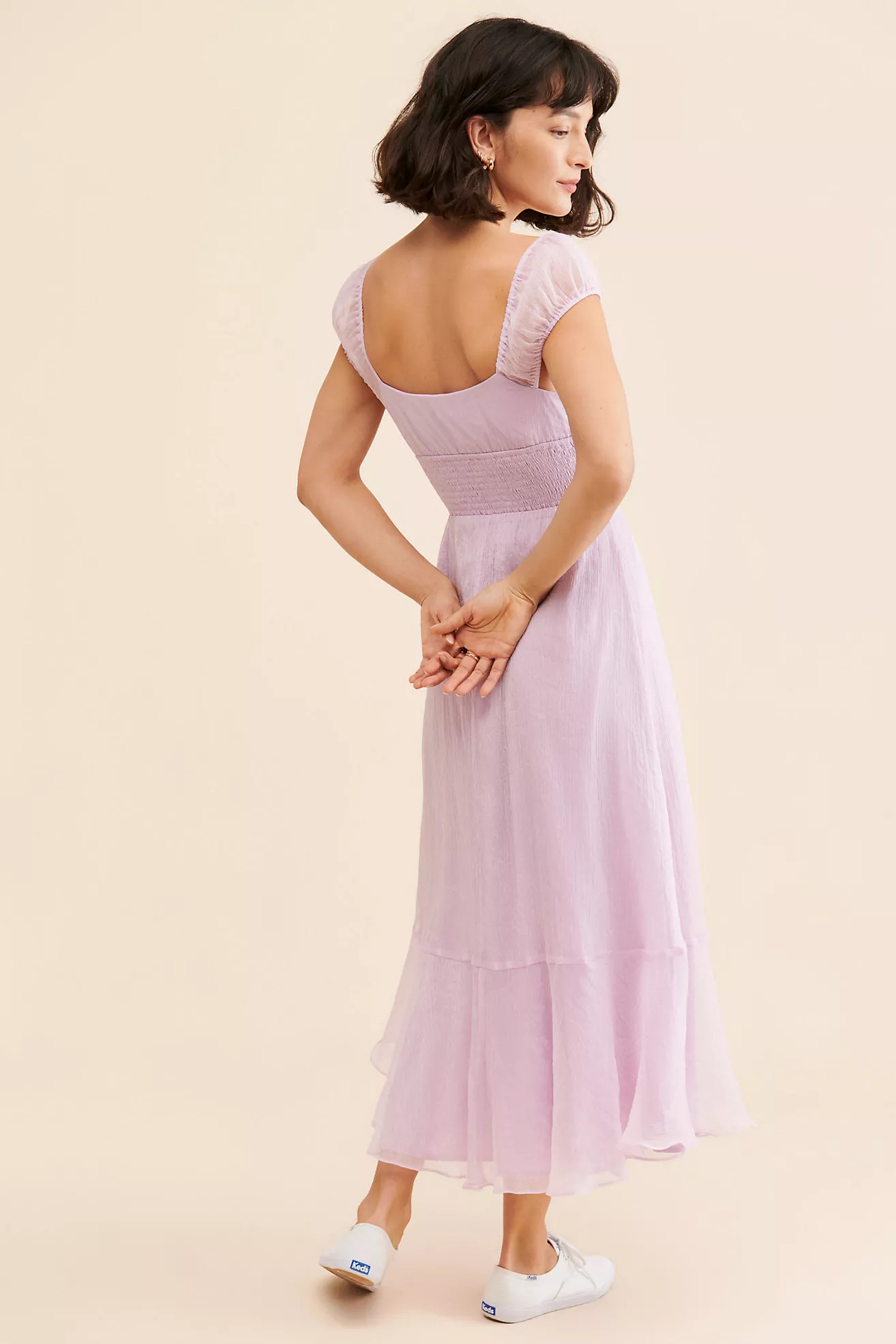 Hutch Cap Sleeve Shimmer Maxi Dress | Anthropologie (US)