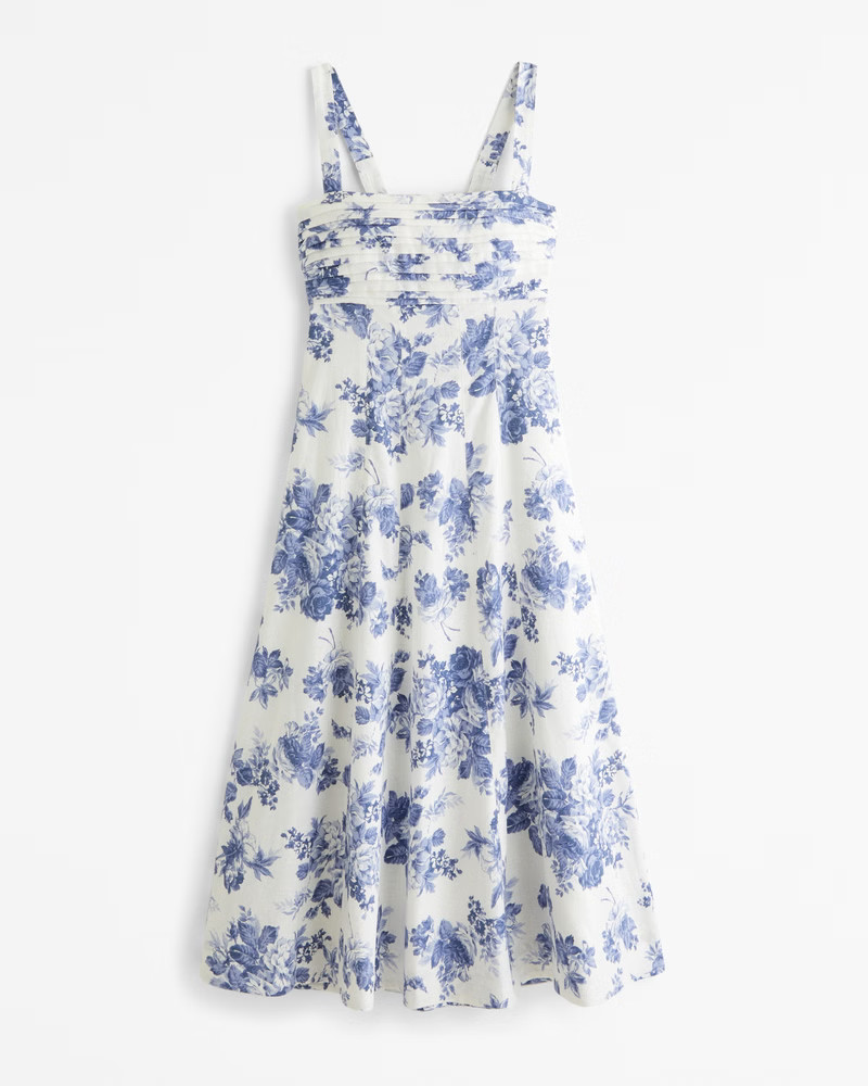 The A&F Emerson Fit & Flare Midi Dress | Abercrombie & Fitch (US)