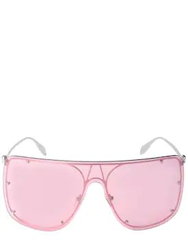 Alexander McQueen - Am0313s sunglasses - Silver | Luisaviaroma | Luisaviaroma
