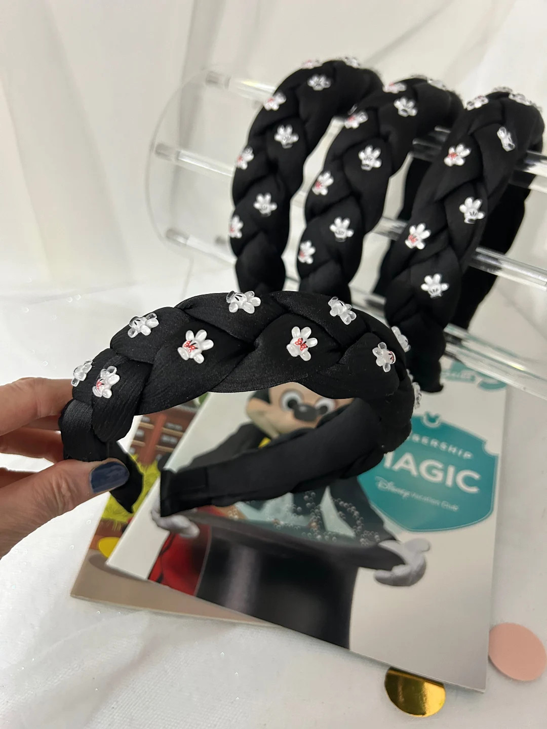 Mickey Mouse Charm Headband for Adult, Mickey Glove Headband for Disney, Minnie Mouse Charm Headb... | Etsy (US)