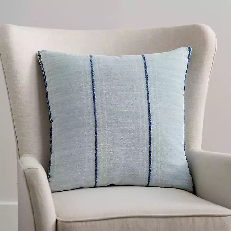 Blue Double Stripe Pillow | Kirkland's Home