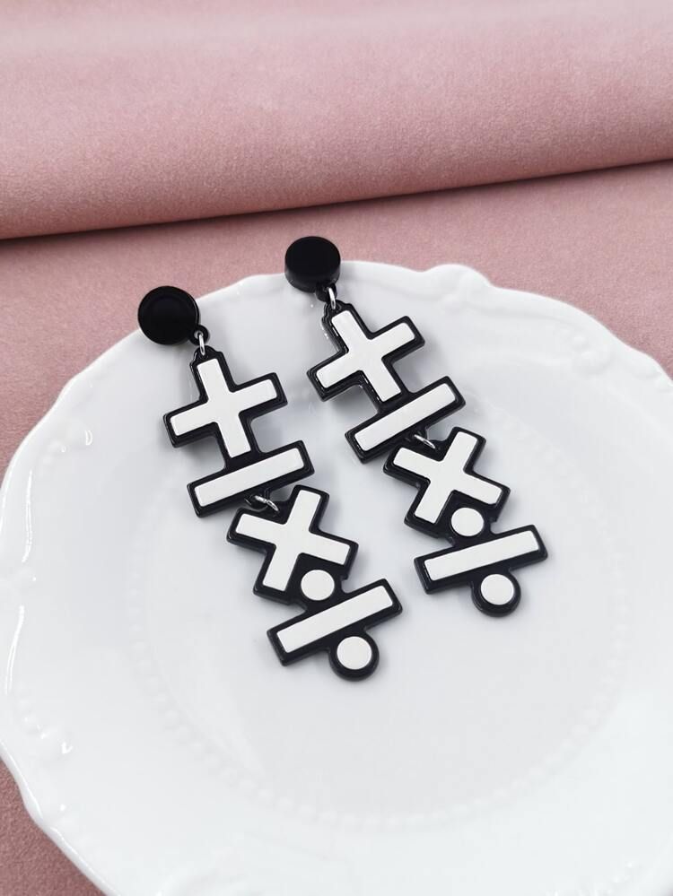 Symbol Design Drop Earrings | SHEIN