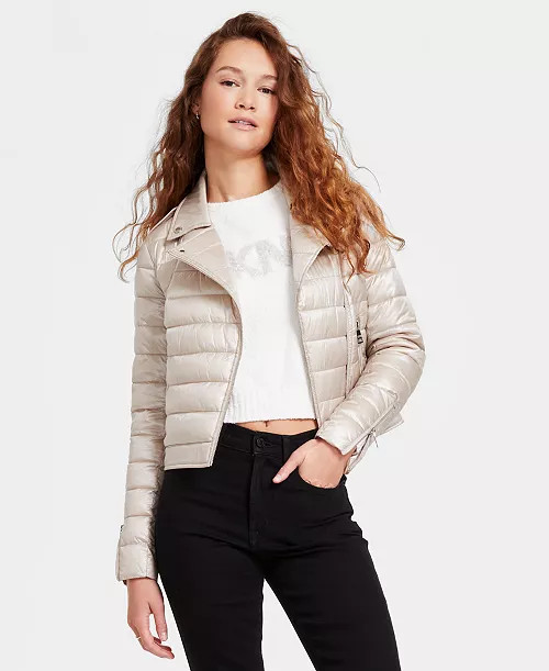 DKNY Jeans Women's Lightweight Zip-Front Puffer Jacket - Macy's | Macy's