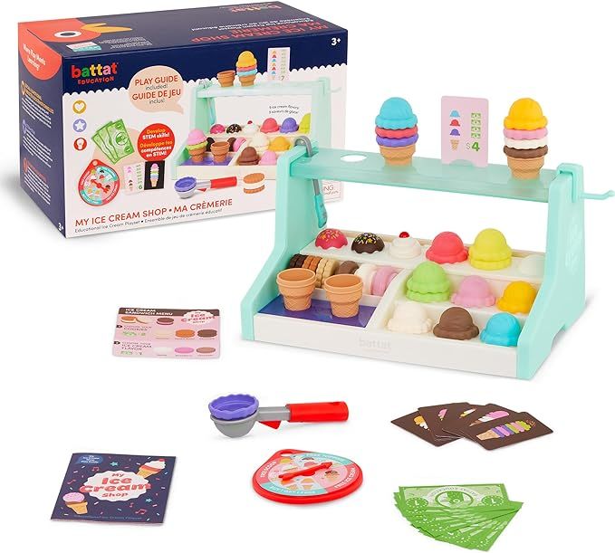 Battat Education – Ice Cream Toys for Kids – Play Ice Cream Set – Ice Cream Stand for Toddl... | Amazon (US)