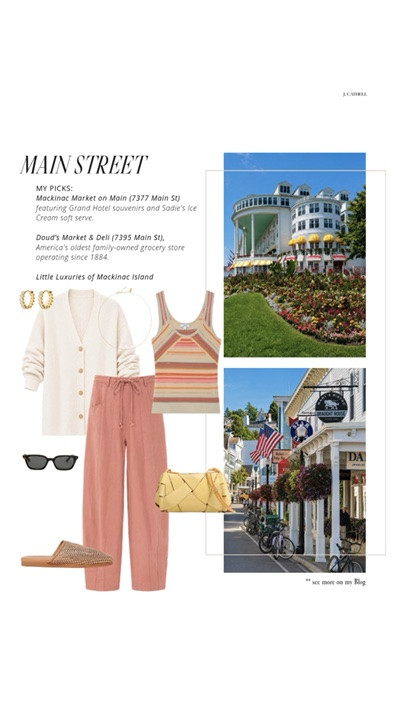 ✨ Dreaming of one last summer escape? Mackinac Island is pure magic over Labor Day weekend. From bike rides along the shoreline and horse-drawn carriage tours to afternoons at the Grand Hotel and waterfront dinners, it's the perfect blend of timeless charm and classic style.

I've rounded up everything you need for the ultimate getaway—including what to wear, where to stay, where to dine, and the can't-miss experiences—so all you have to do is pack your bags.

Tap to shop the outfits and explore my complete Mackinac Island guide. 🤍🍂🚲#MackinacIsland #LaborDayWeekend #TravelStyle #WeekendGetaway #ClassicStyle #VacationOutfits #MidwestTravel

#LTKTravel #LTKootd #LTKOver40 #LTKTravel