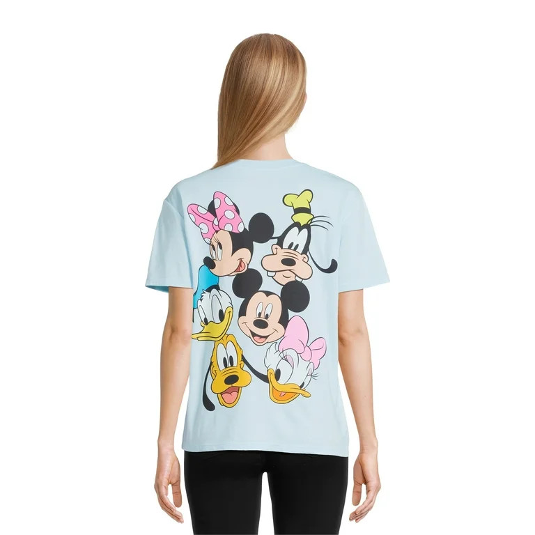 Mickey Mouse & Friends Juniors and Juniors Plus Graphic Print T-Shirt, Sizes XS-3XL | Walmart (US)