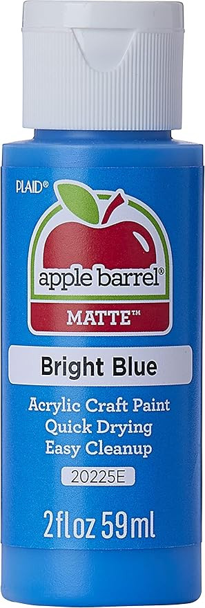 Apple Barrel Acrylic Paint in Assorted Colors (2 Ounce), 20225 Bright Blue | Amazon (US)