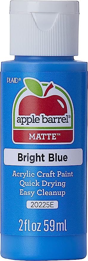 Apple Barrel Acrylic Paint in Assorted Colors (2 Ounce), 20225 Bright Blue | Amazon (US)