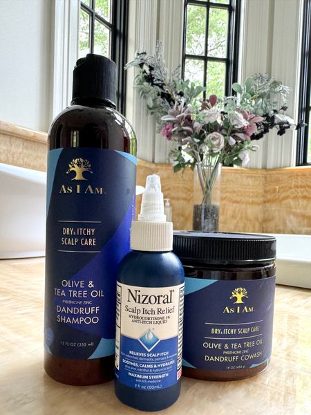 Scalp care relief for seborrheic dermatitis. Nizarol hydrocortisone & shampoo. Squalane oil and the As I Am Dry/Itchy Scalp Care line formulated specifically for seborrheic dermatitis! 

#LTKBeauty