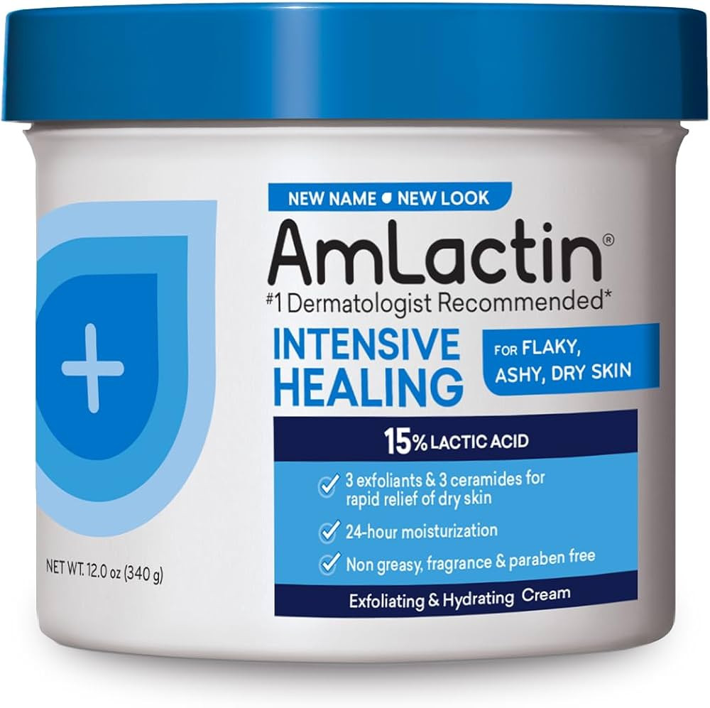 AmLactin Rapid Relief Restoring Body Cream – 12 oz Tub – 2-in-1 Exfoliator and Moisturizer fo... | Amazon (US)