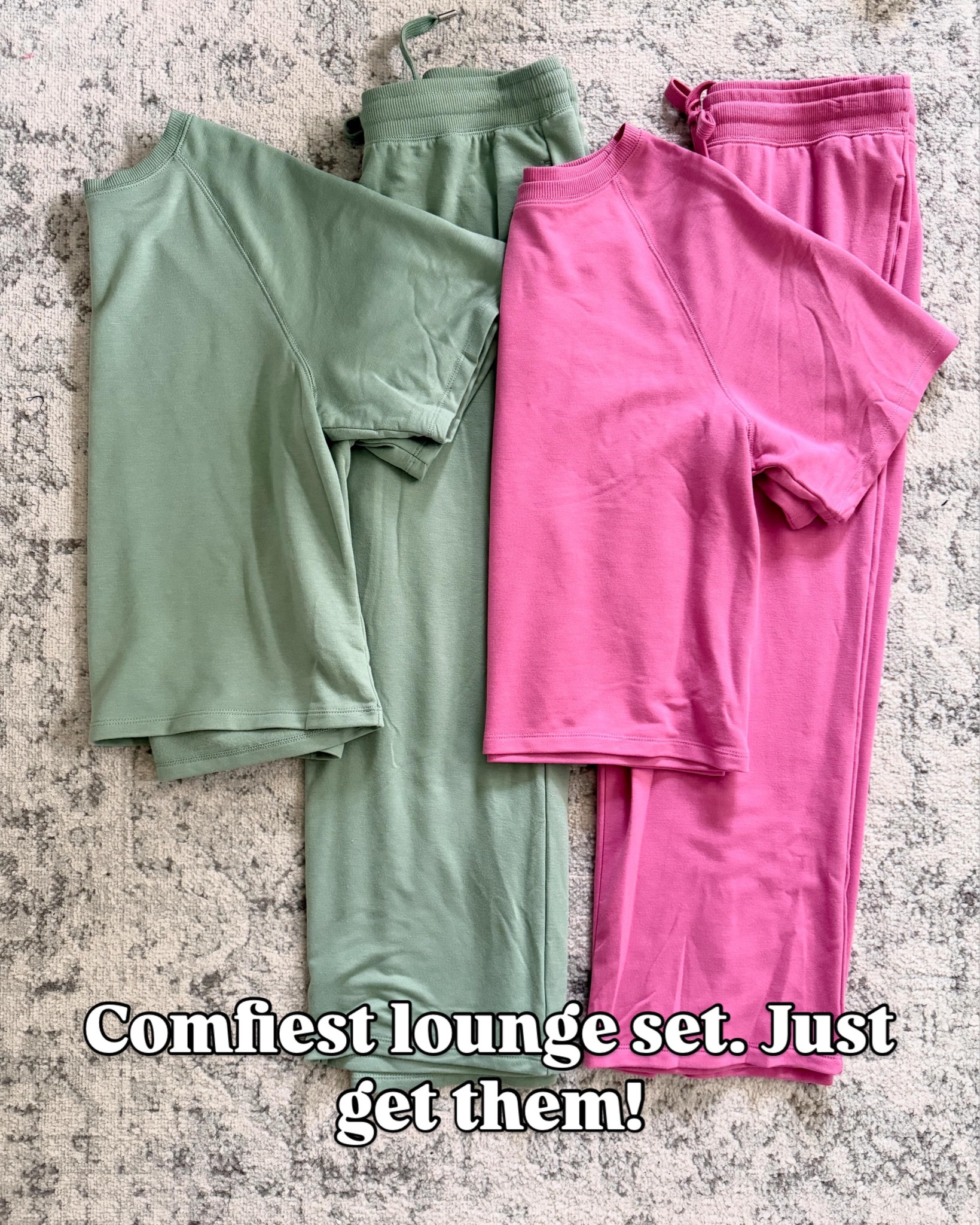 Walmart boxy tee and crop wide pants lounge set, soft and comfy! Fit tts, I’m a small. #walmartfashion