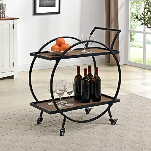FirsTime & Co. Black and Brown Odessa Bar Cart, American Designed, 27.5 x 14 x 33 inches (70244) | Amazon (US)