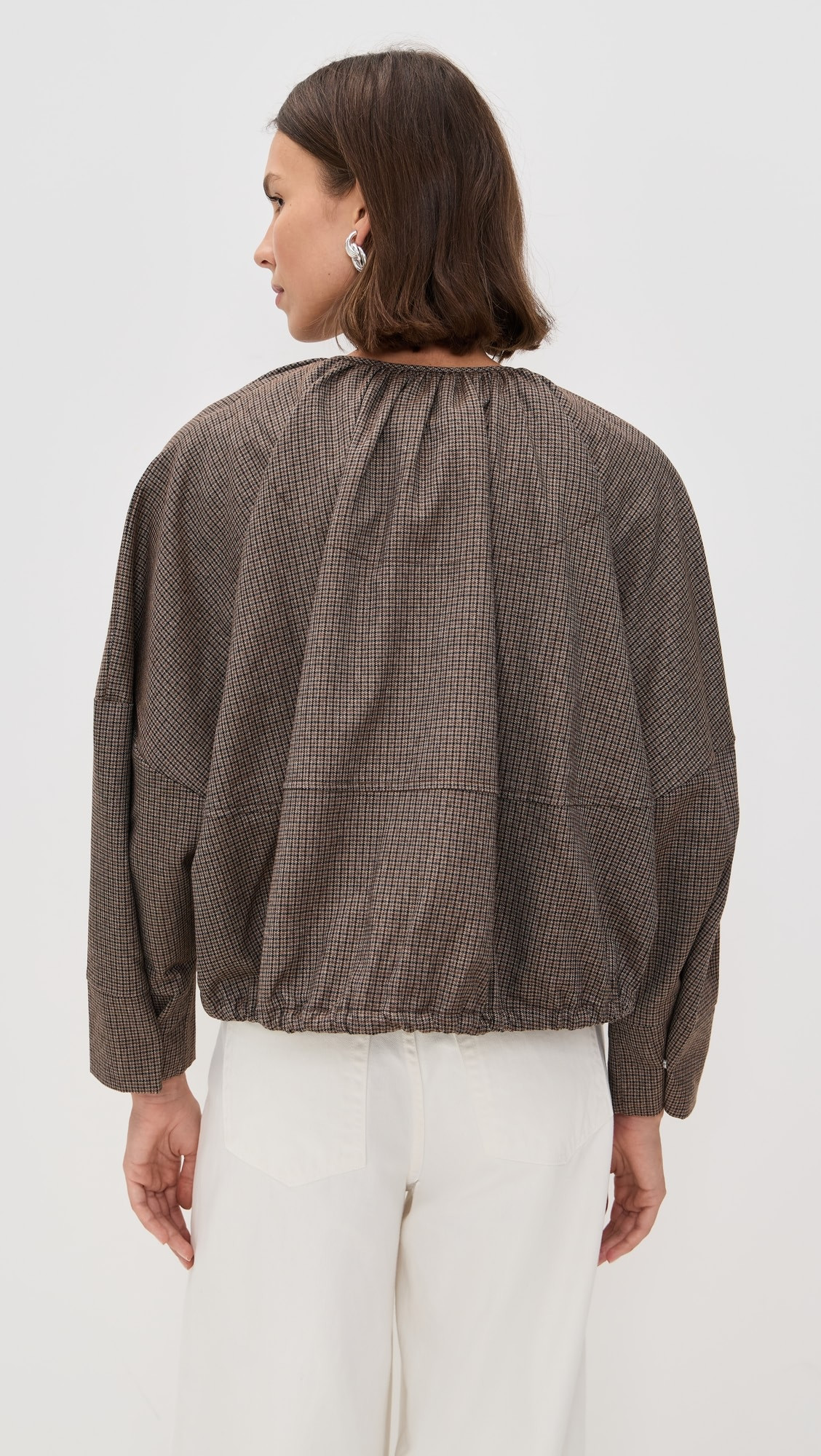 Zip Up Collarless Blouson | Shopbop