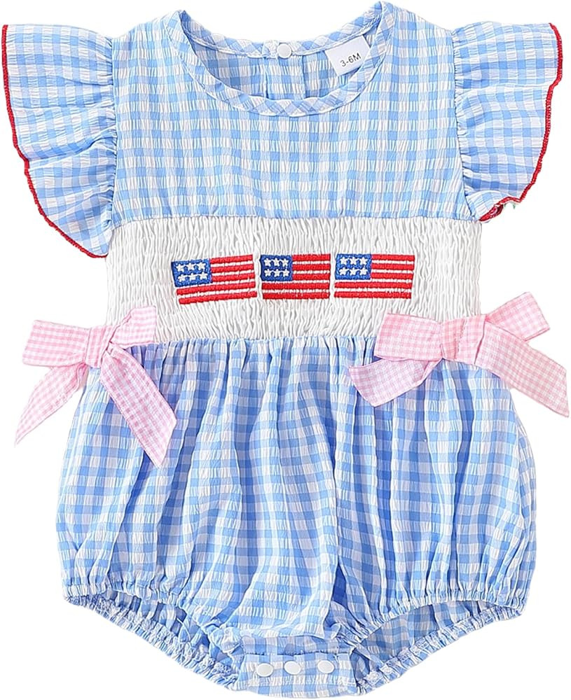 Yvowming Halloween Baby Girl Outfits Pumpkin Bubble Romper Newborn Thanksgiving Smocked Clothes I... | Amazon (US)