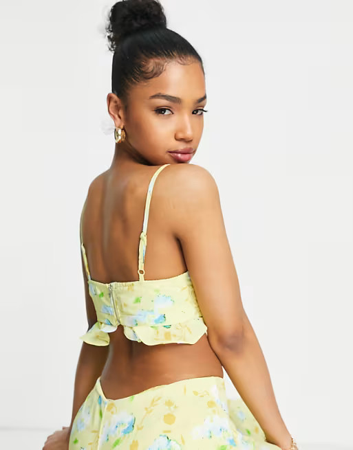 Saint Genies strappy top in yellow floral - part of a set | ASOS (Global)