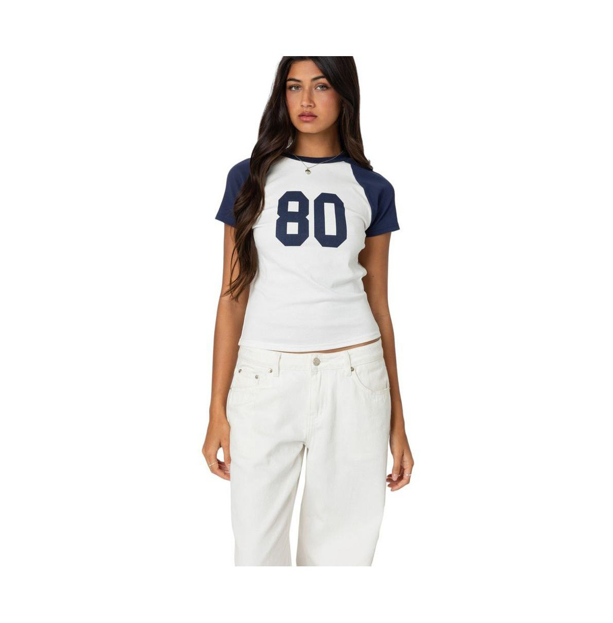 Women's 80'S Raglan T Shirt - White | Macy's