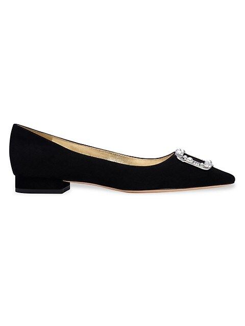 Buckle Up Suede Flats | Saks Fifth Avenue