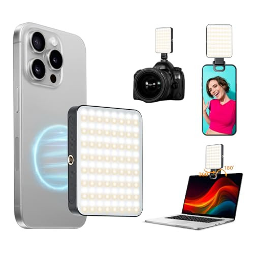 Magnetic Selfie Light for Cell Phone, gliship 128 Led Selfie Light Compatible with Magsafe Rechar... | Amazon (US)