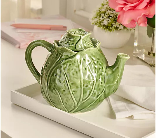 Make Your Selection: Cozy Cottage by Liz Marie Cabbage Teapot | QVC