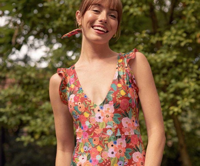 Garden Party Rust Ruffle Backflip One-Piece | Rifle Paper Co. | Rifle Paper Co.