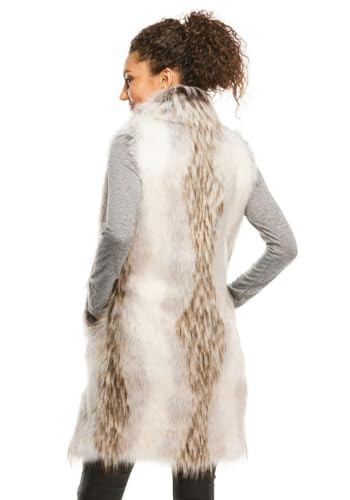 Fabulous-Furs Donna Salyers Tundra Wolf Faux Fur Stroller Vest, Tundra Wolf, X-Small | Amazon (US)