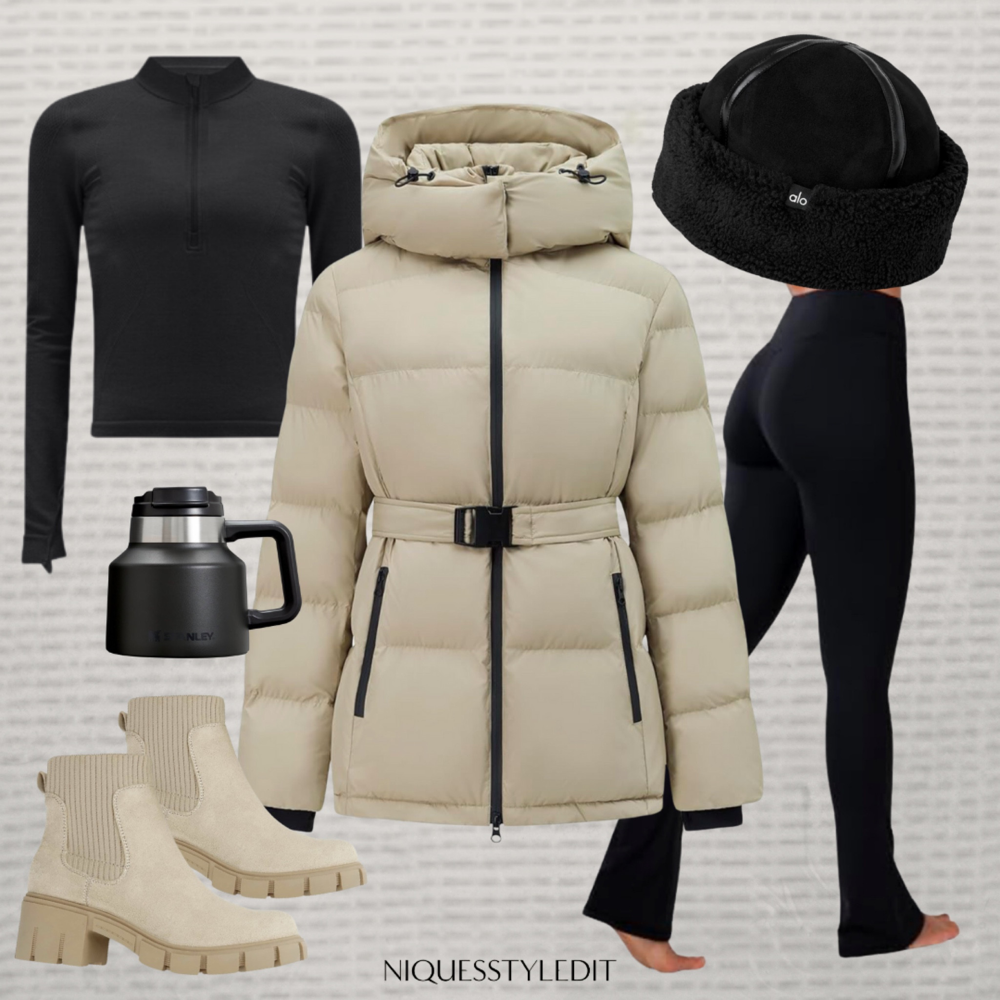 Winter Coat Season is here and this Amazon winter coat is looking exactly like the Canada Goose Marlow Jacket. So get cozy in this winter Athleisure Outfit of a mix between Amazon, Sunzel, Alo and others and keep your hot coffee steaming with this Stanley Mug!!! 

Winter outfit, winter boots, Alo Hat, Flared leggings, Athleisure jacket.  

#LTKwinter #LTKmidsize #LTKcanada