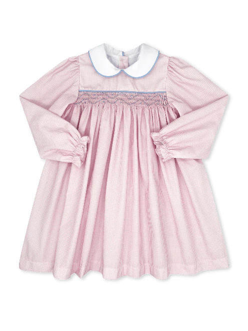 Michelle Dress Long Sleeve - Classic Pink Minigingham | Lullaby Set
