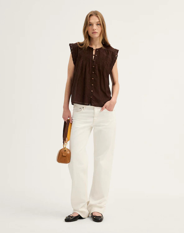 Lace-Trim Sleeveless Top | Madewell